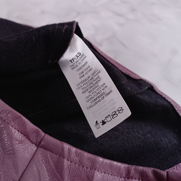 GARAGE Faux Leather Purple Crop Top - Picture 6 of 6